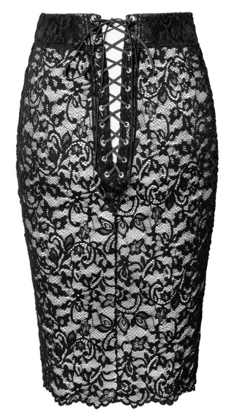 Noir Handmade S Matowa Spodnica Koronkowy Tył Czarna S