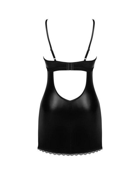 Obsessive Norides XL/2XL - matowa sukienka z koronką i stringami