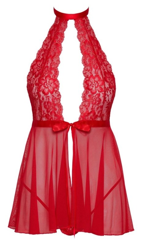Kissable Babydoll L/XL Czerwona Halka Koronkowa + Stringi