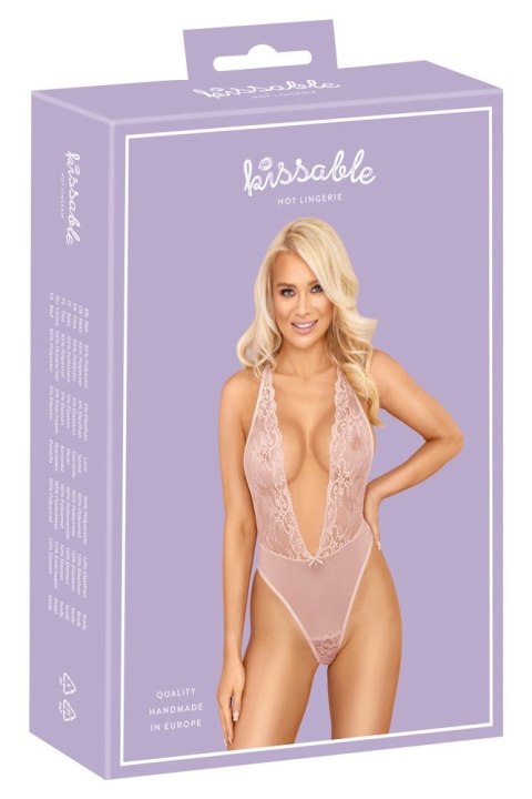 Kissable Body Koronkowe Rożowe L/XL - Regulowane Ramiączka