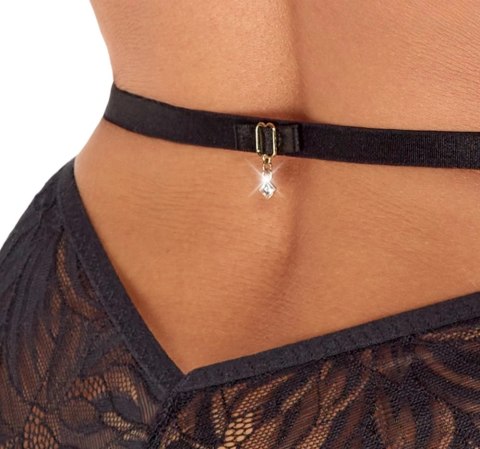 Kissable Body z Czarną Koronką L/XL - Styl Halterneck, Ozdoby