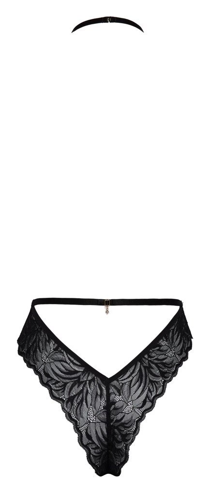 Kissable Body z Czarną Koronką L/XL - Styl Halterneck, Ozdoby