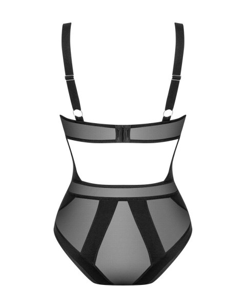 Obsessive Chic Amoria Body czarne, ozdobny detal, rozmiar M/L