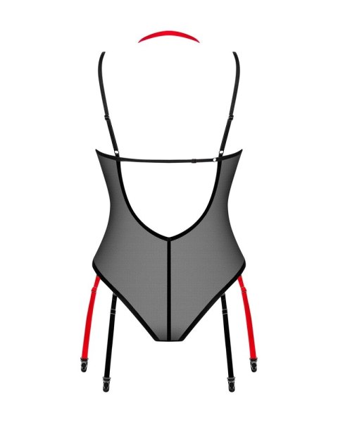 Obsessive Glandez Body połprzezroczyste czarne XL/2XL z odpinanymi paskami