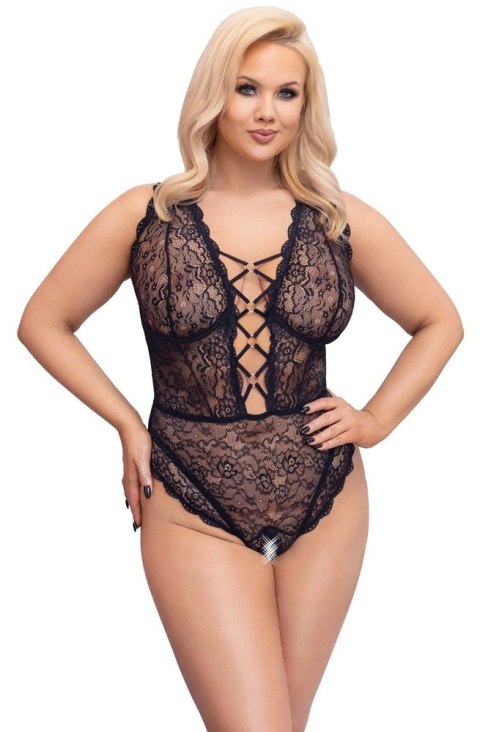 Cottelli CURVES Body Koronkowe z Rożowym Złotem 90D/XL Regulowane