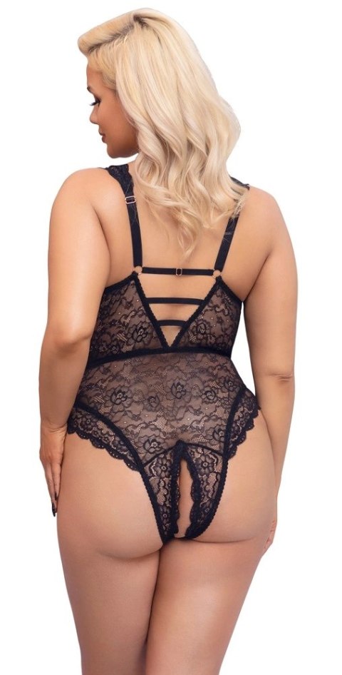 Cottelli Curves Body Koronkowe Rożowe Złoto 90E/XL Regulowane