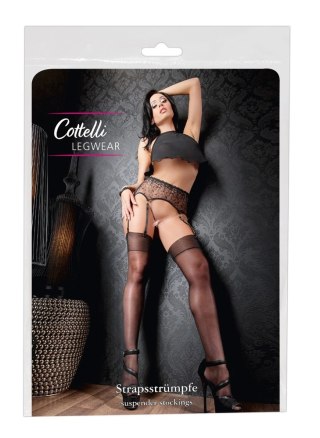 Cottelli Legwear Pończochy Jedwabiste Czarne 20 DEN Oeko-Tex