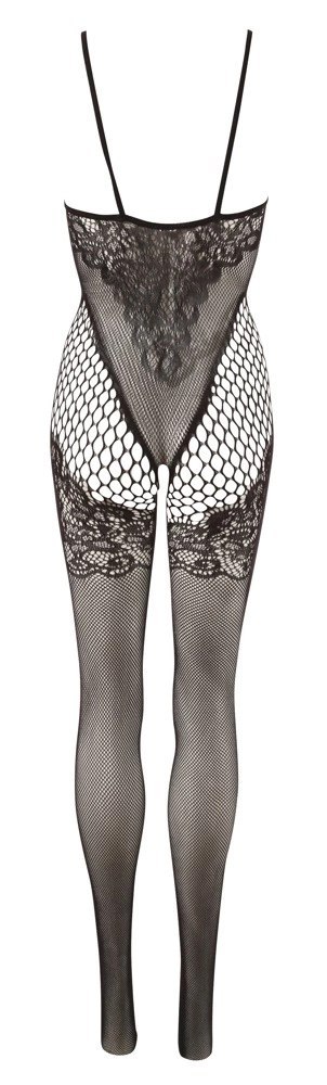 NO:XQSE Kombinezon Czarny z Koronką, Elastyczny S-L