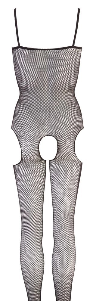 NO:XQSE Kombinezon Siateczkowy Czarny Bez Krocza i Bokow S/M