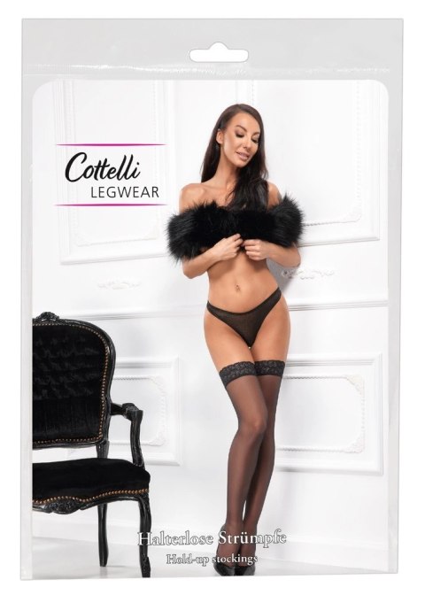 Cottelli LEGWEAR Pończochy Klasyczne Czarny 20 den Koronka 6 cm