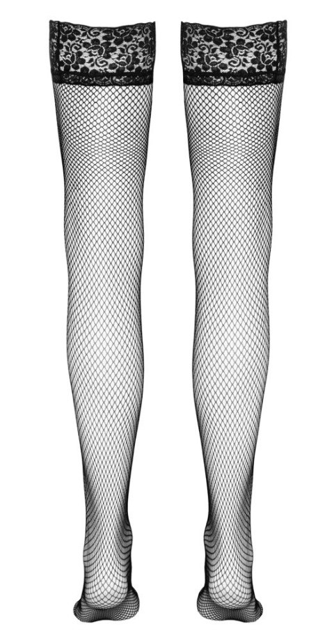 Cottelli Legwear pończochy kabaretki z koronką 10 cm czarne