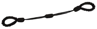 Bad Kitty Cuffs Rope - bawełniane kajdanki linowe czarne, rozmiar 1