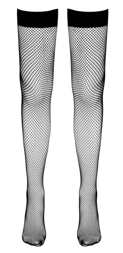 Cottelli Legwear Klasyczne Pończochy Kabaretki Czarny XL Antypoślizgowe