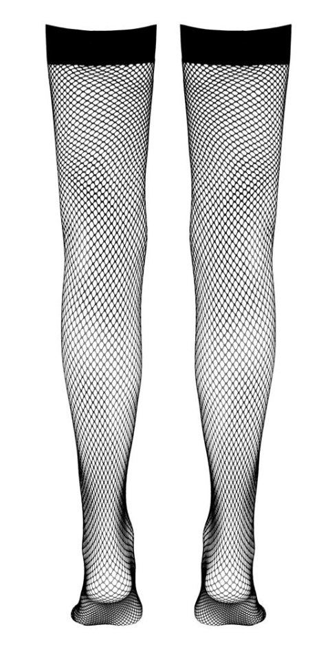 Cottelli Legwear Klasyczne Pończochy Kabaretki Czarny XL Antypoślizgowe