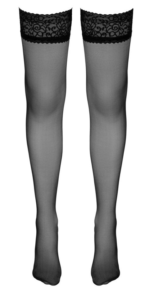 Cottelli Legwear Pończochy Klasyczne Czarna Koronka Samonośne Oeko-Tex