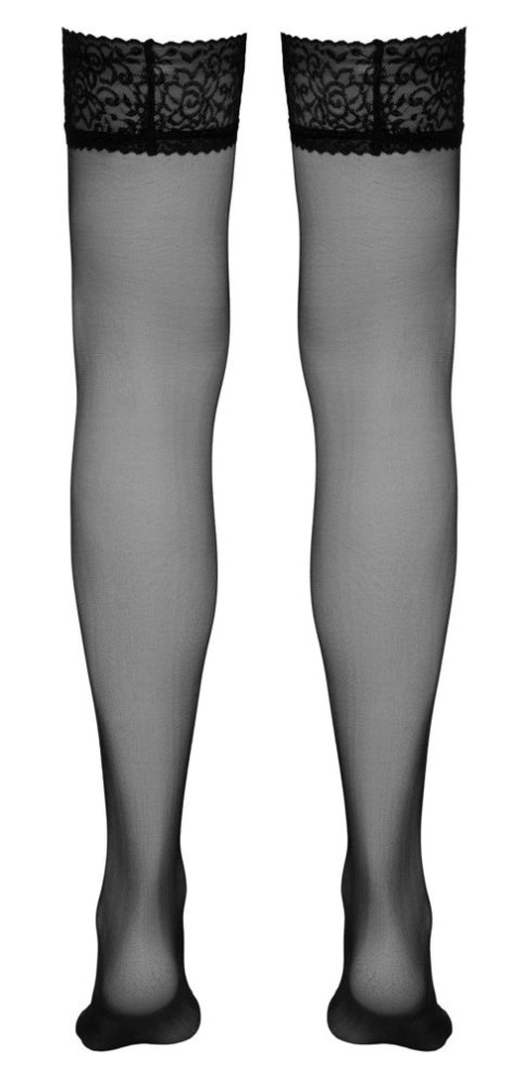 Cottelli Legwear Pończochy Klasyczne Czarna Koronka Samonośne Oeko-Tex