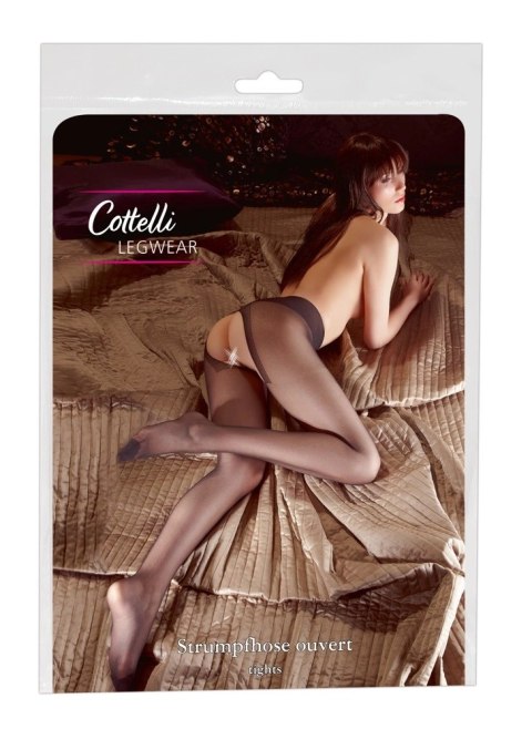 Cottelli Legwear rajstopy czarne z otwartym kroczem 20 DEN 1 rozm.