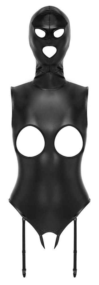 Bad Kitty Body bez biustu z maską, imitacja skory, rozmiar M