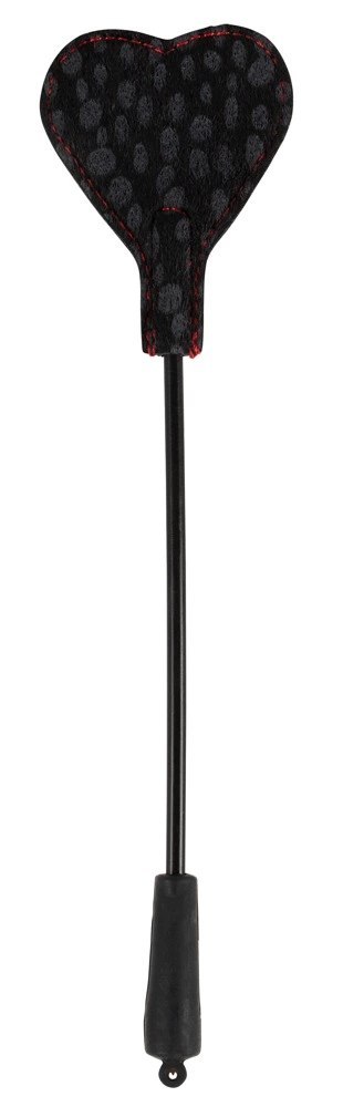 Bad Kitty Dwustronna Packa Serce Czarna 25cm Poliuretan/Futerko