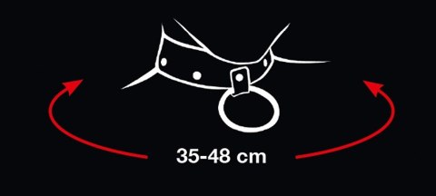 Bad Kitty Obroża regulowana czarna z łańcuszkiem srebrnym 78cm