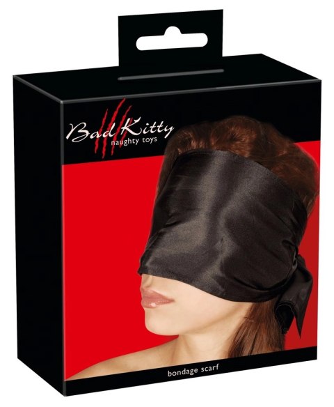 Bad Kitty Satynowy Szal Wiązany Na Oczy Czarny 120x15cm