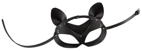 Bad Kitty maska z uszami i ćwiekami, regulowana imitacja skory