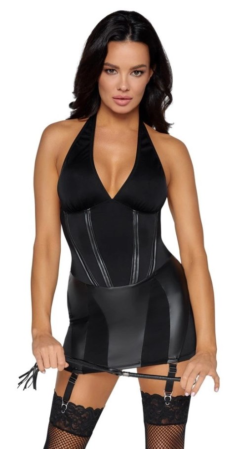 Cottelli Costumes Sukienka Dominatrix z Pejczem Czarna L