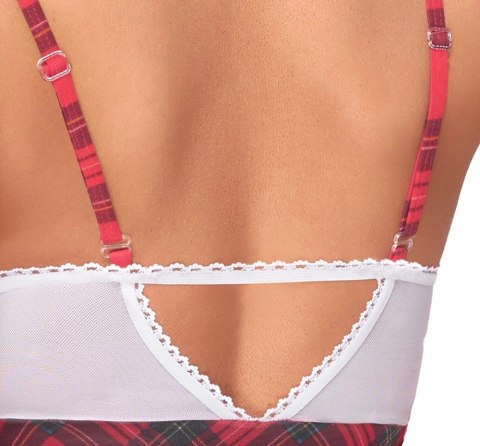 Cottelli Costumes zestaw szkolny XL w kratkę z rozkloszowaną spodnicą