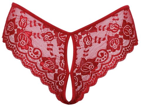 Cottelli Lingerie Figi Koronkowe Czerwone Bez Krocza S