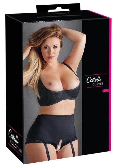 Cottelli Curves Biustonosz Push-Up 95D Czarny na Fiszbinach