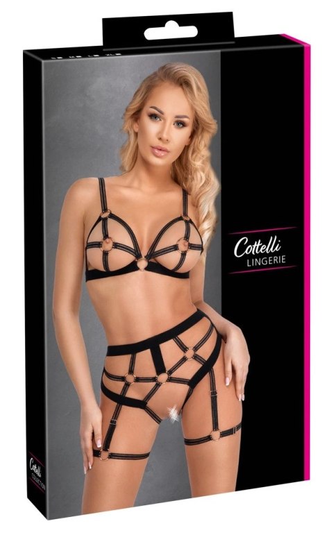 Cottelli Lingerie Komplet Paseczki M - Biustonosz i Figi elastyczne