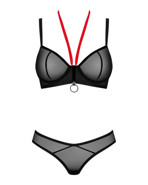 Obsessive Glandez komplet czarny z czerwonym detalem XL/2XL