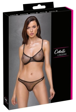 Cottelli Lingerie komplet siateczkowy 2-częściowy z brokatem 85B/L