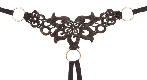 Cottelli Collection Lingerie komplet paskow czarny L, biustonosz i stringi