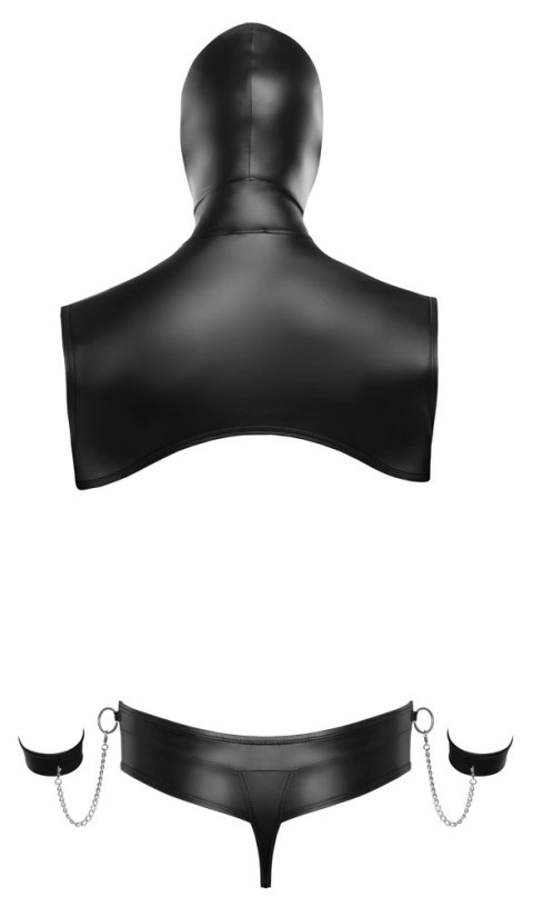 Svenjoyment Bondage zestaw 2-częściowy matowy czarny L z akcesoriami