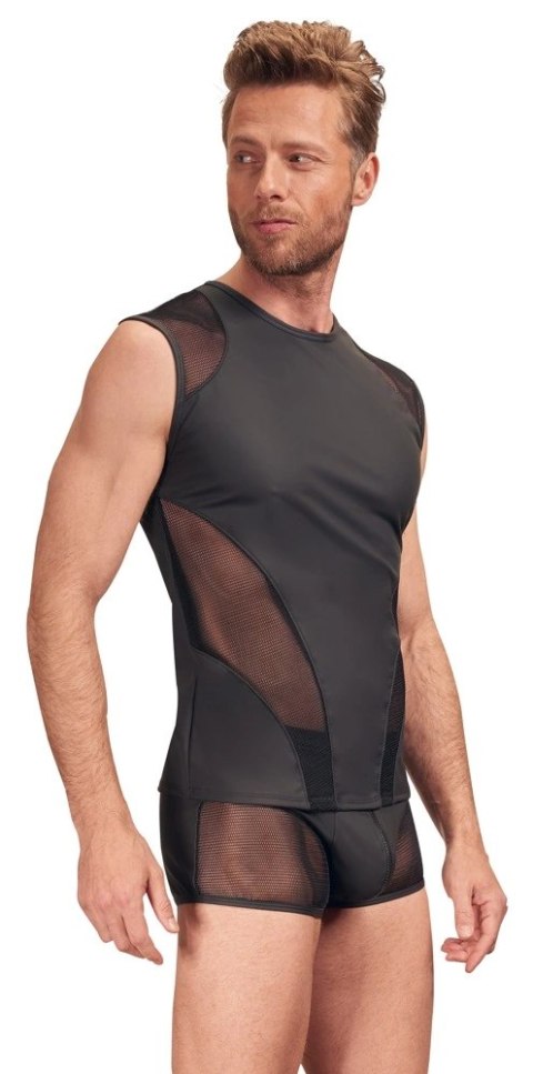 NEK Koszulka Bez Rękawow Czarna z Wstawkami z Siateczki 2XL
