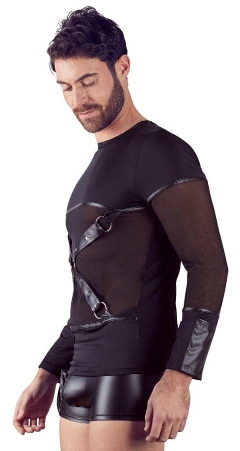 NEK Koszulka męska czarna M z odpinaną uprzężą, matowe wykończenie