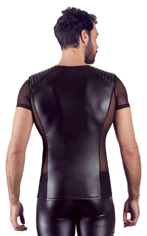 NEK Męska Koszulka Matowa z Siateczką 2XL Czarna Anatomiczna