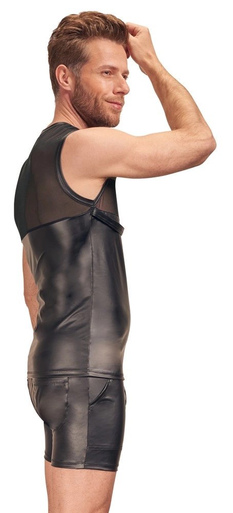 NEK Top męski czarny L z siateczką i matowym wykończeniem