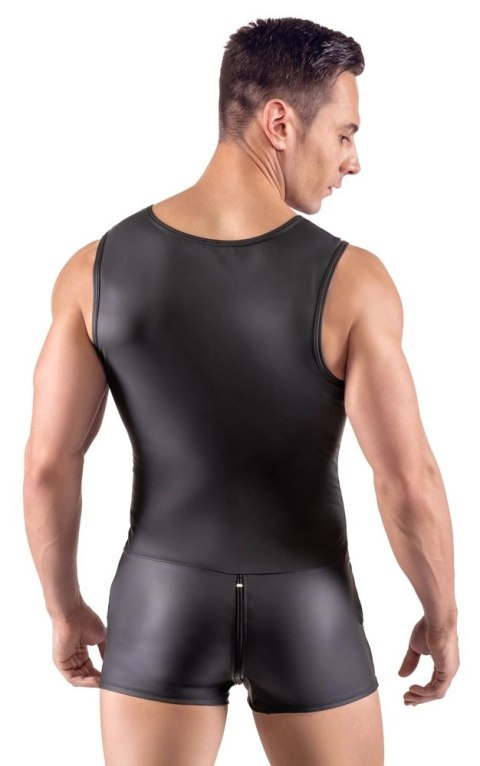 Svenjoyment Kombinezon matowy czarny S z zamkiem i kieszeniami