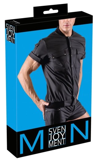 Svenjoyment Koszula Męska 2XL Matowa Czarna z Kieszeniami