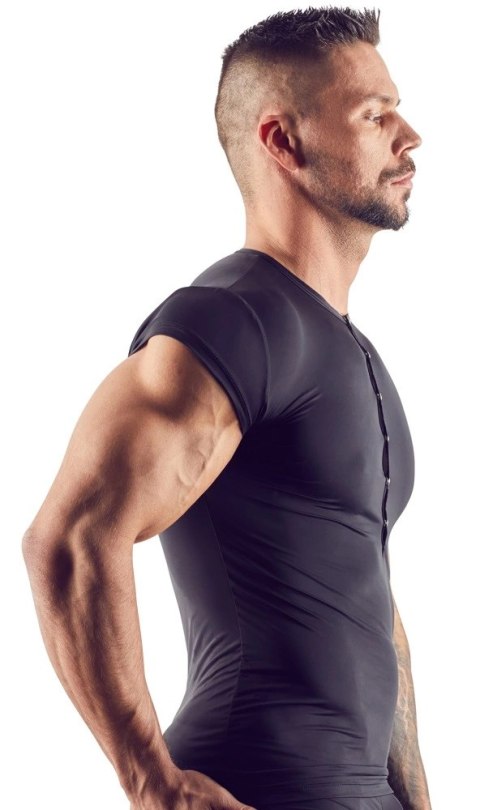 Svenjoyment Koszulka Męska Czarna XL Zatrzaski Mikrofibra Elastyczna