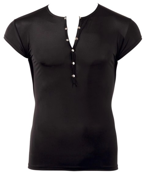 Svenjoyment Koszulka Męska L Czarna Elastyczna Zatrzaski Mikrofibra