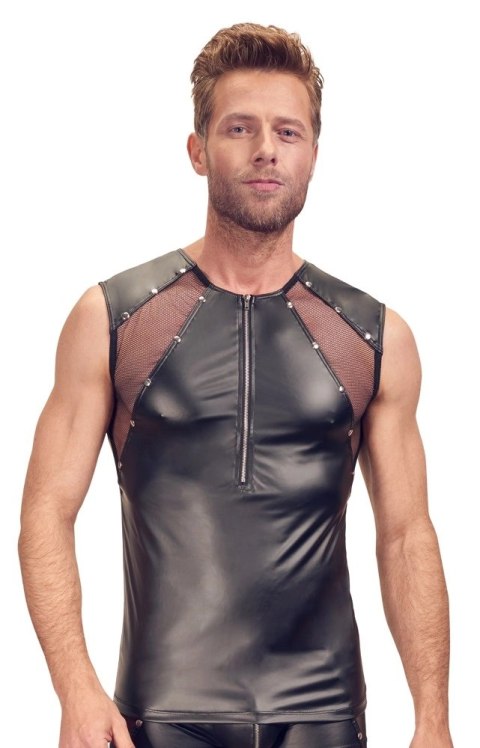 Svenjoyment Tank Top męski czarny matowy L z zamkiem i siatką