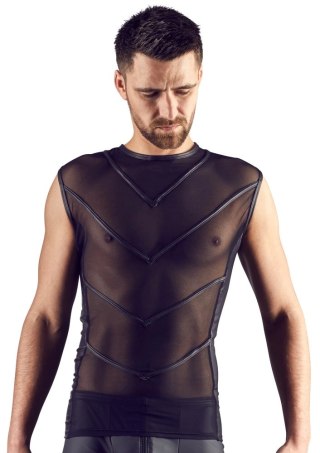 Svenjoyment Top Mesh Czarny L - Bezrękawnik Męski z Matowymi Wstawkami