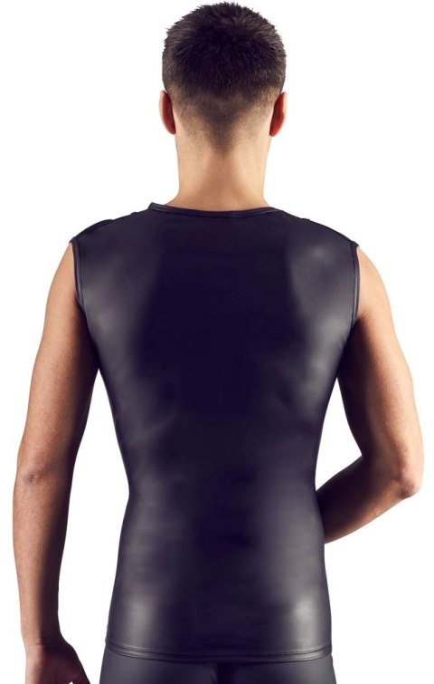 Svenjoyment Top Męski Siateczkowy z Matowymi Wstawkami Czarny S