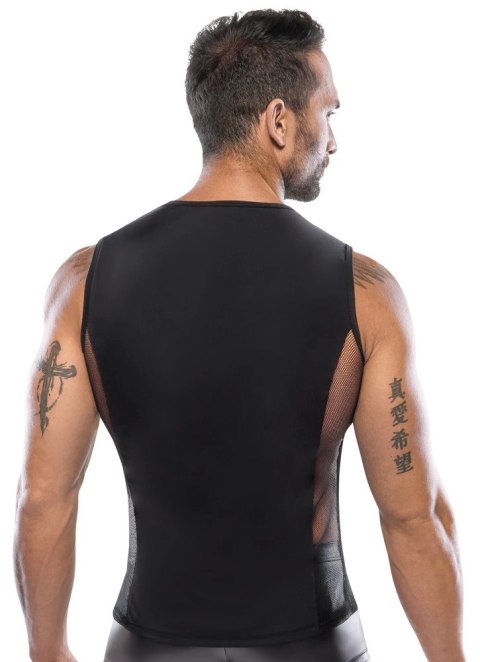 Svenjoyment Top męski czarny sznurowany siateczka 2XL