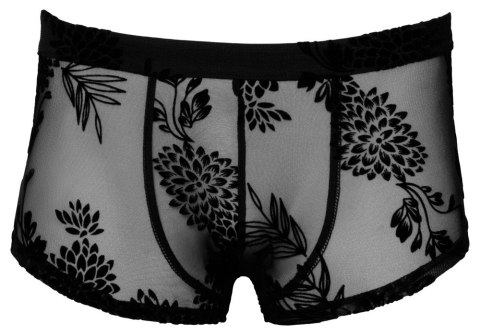 Noir Handmade Bokserki Męskie Prześwitujące Kwiatowy Wzor Czarne 2XL
