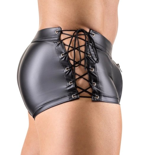 Svenjoyment Bokserki Męskie Matowe Sznurki Suwak Model S Czarny