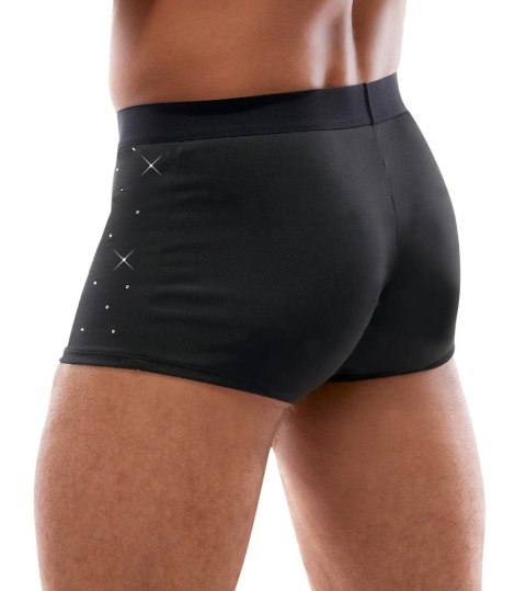 Svenjoyment Bokserki męskie XL czarne z ozdobnymi kryształkami